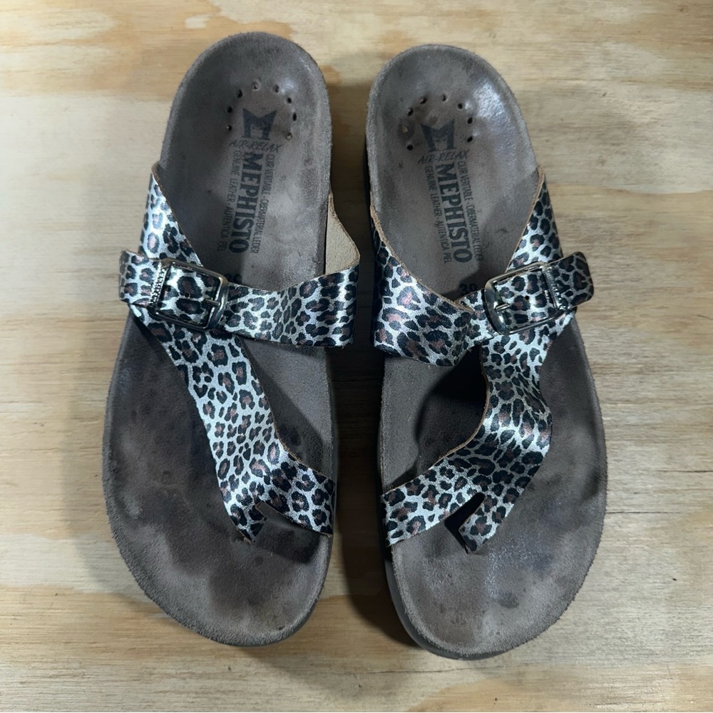 Mephisto Panther Print Sandals Women’s Size 9 - Picture 2 of 8